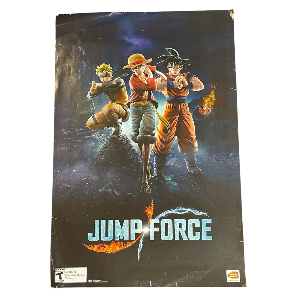 Jump Force Poster 36x24 Bandai Namco Anime Game‎ Crossover Art Naruto Luffy Goku